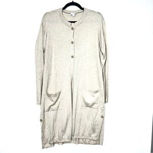 J JILL cream wool blend medium tall cardigan U10